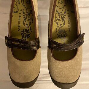 Merrell Plaza Bandeaux Dark Taupe Shoes 6.5 Very Nice!!